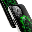 Tough Phone Case – Green Grim Reaper Skull Gothic Design