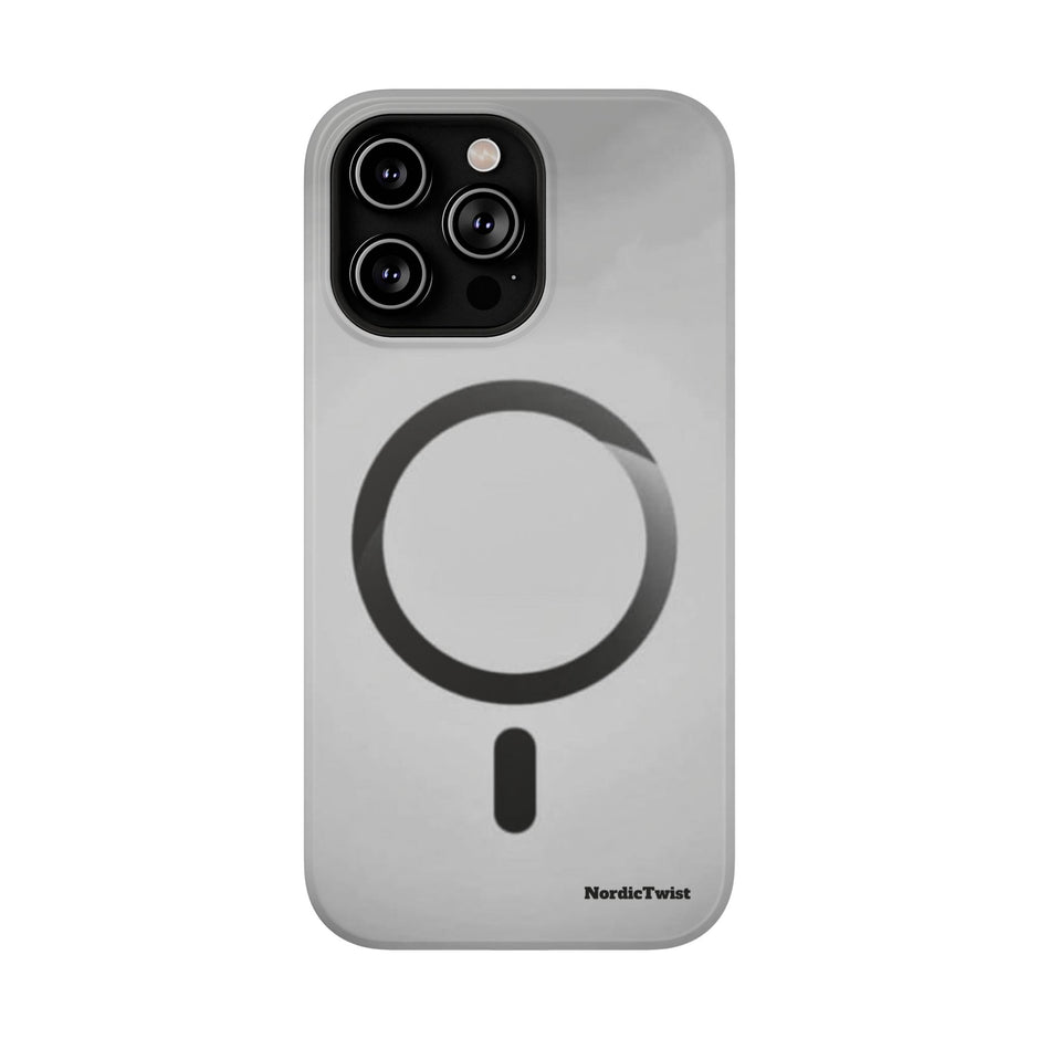 MagSafe Mobilskal – Grå Ringdesign