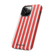 Red Striped Phone Case - Tough Cases for Stylish Protection