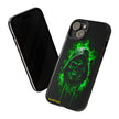 Tough Phone Case – Green Grim Reaper Skull Gothic Design