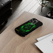 Tough Phone Case – Green Grim Reaper Skull Gothic Design