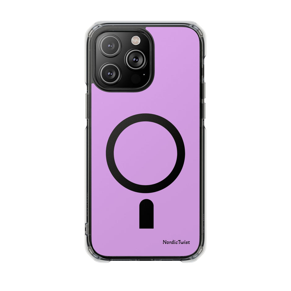 Clear Magnetic Phone Case Minimal Purple