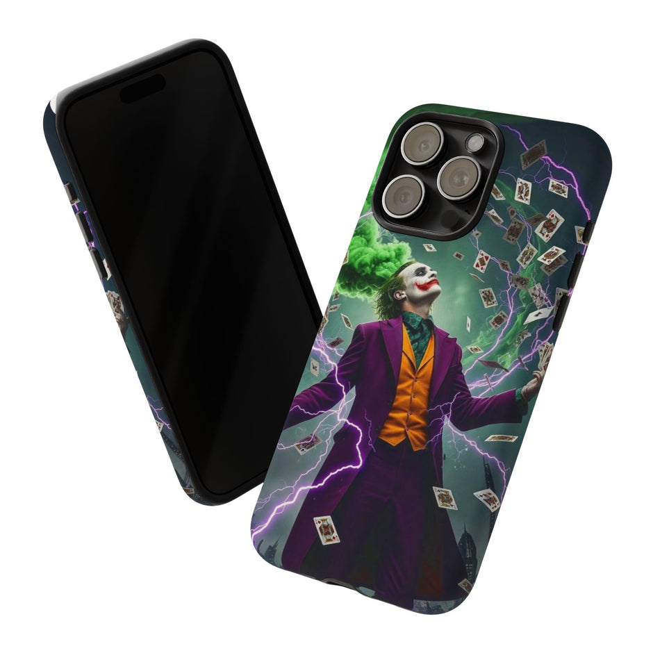 Joker Chaos Tough Phone Case — Electric Cards Graphic iPhone Case