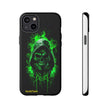 Tough Phone Case – Green Grim Reaper Skull Gothic Design