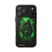 Tough Phone Case – Green Grim Reaper Skull Gothic Design