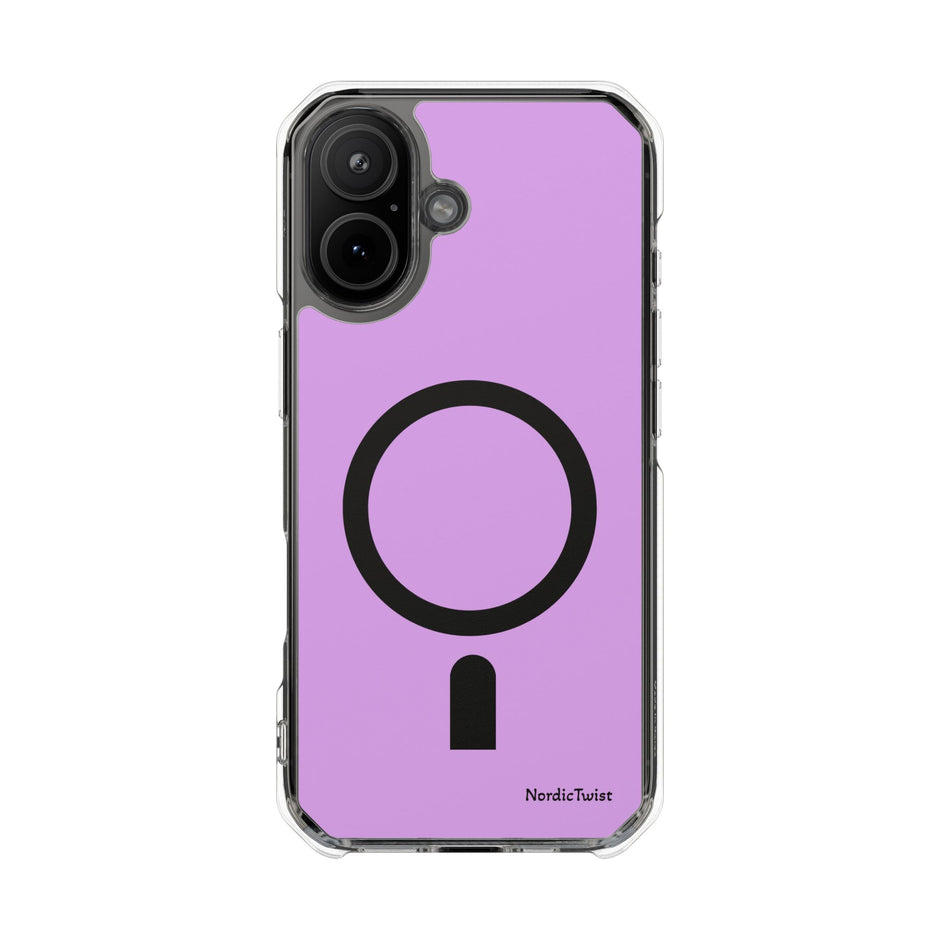 Clear Magnetic Phone Case Minimal Purple