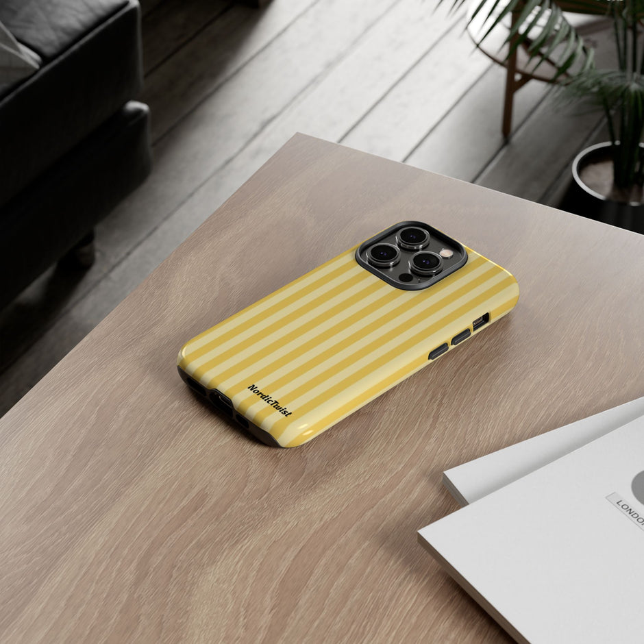 Yellow Stripe Tough Phone Case