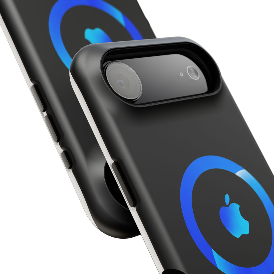 Stöttåligt MagSafe iPhone-skal – Blå Ring