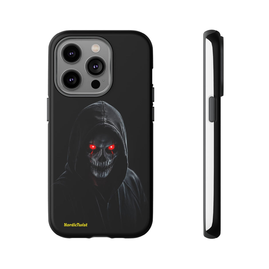 Tough Phone Case – Hooded Grim Reaper with Red Glowing Eyes