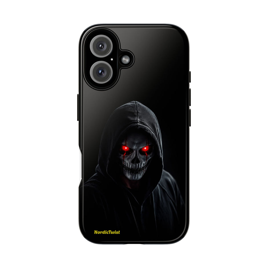 Tough Phone Case – Hooded Grim Reaper with Red Glowing Eyes