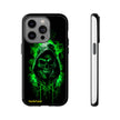 Tough Phone Case – Green Grim Reaper Skull Gothic Design