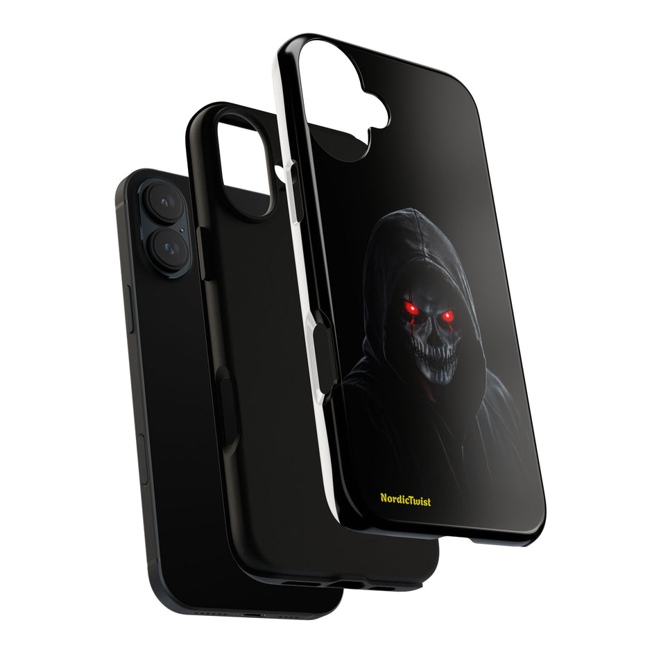 Tough Phone Case – Hooded Grim Reaper with Red Glowing Eyes
