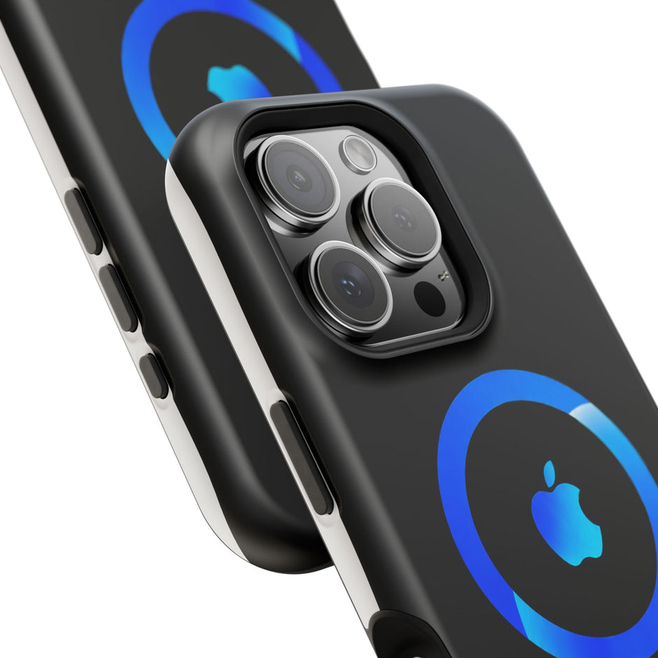 Stöttåligt MagSafe iPhone-skal – Blå Ring