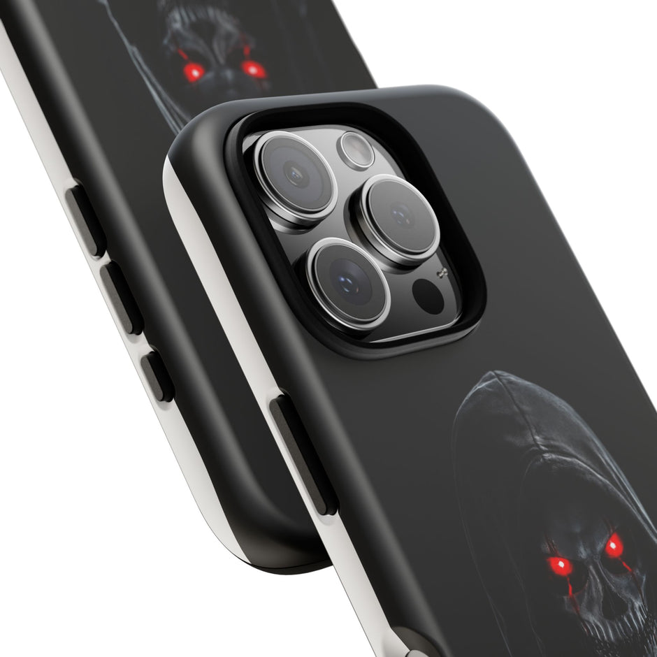 Tough Phone Case – Hooded Grim Reaper with Red Glowing Eyes