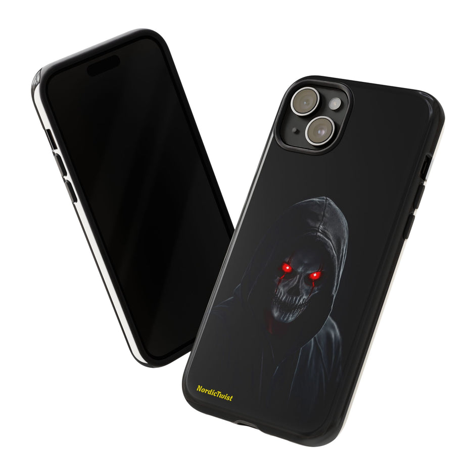Tough Phone Case – Hooded Grim Reaper with Red Glowing Eyes