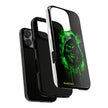 Tough Phone Case – Green Grim Reaper Skull Gothic Design