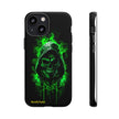 Tough Phone Case – Green Grim Reaper Skull Gothic Design