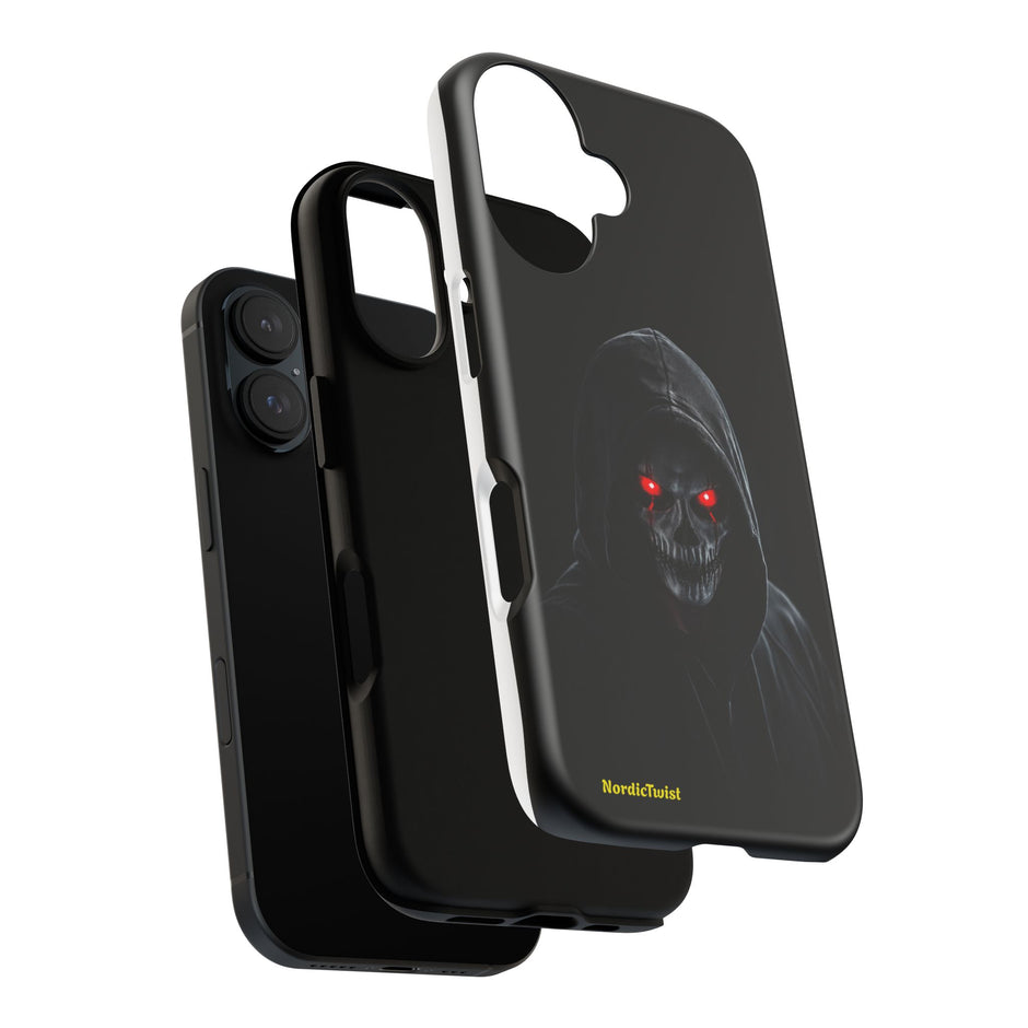 Tough Phone Case – Hooded Grim Reaper with Red Glowing Eyes