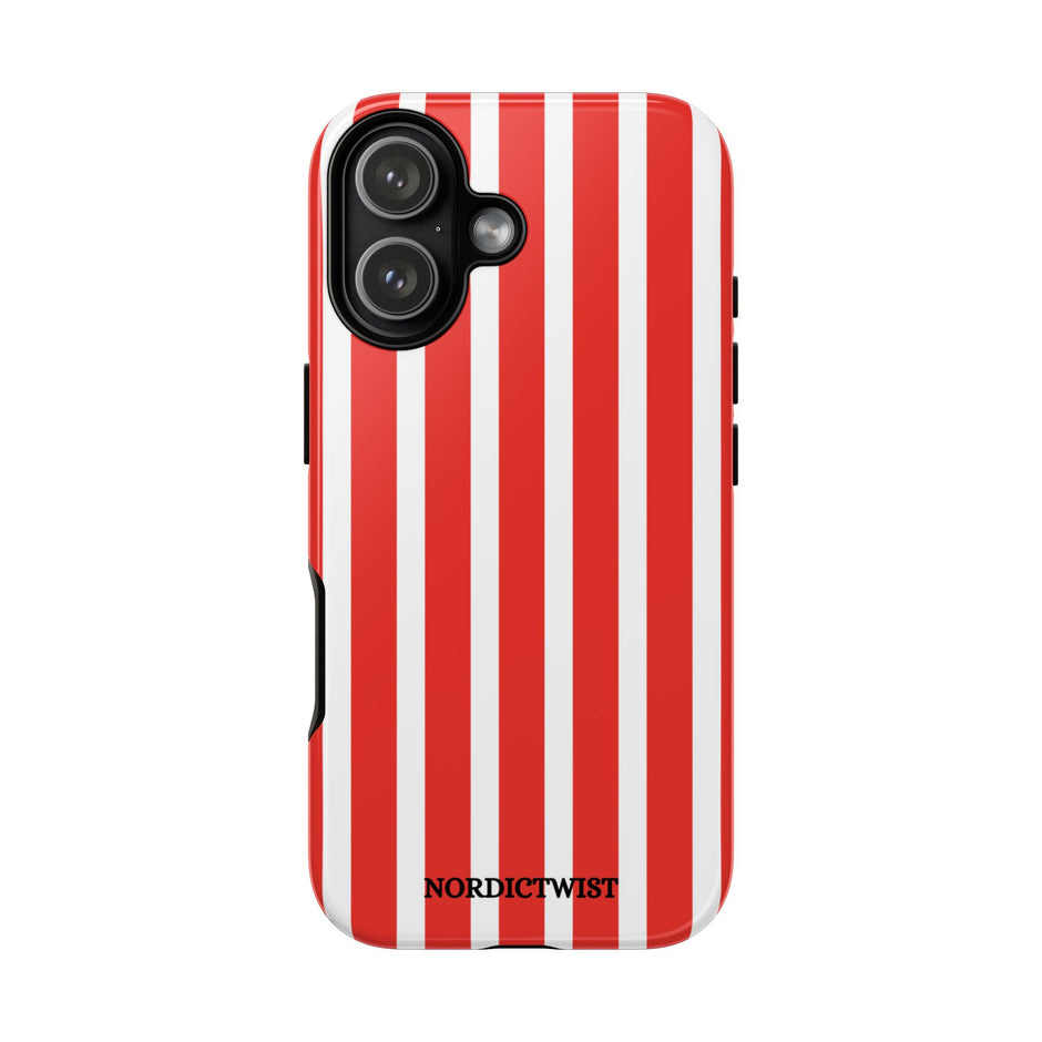 Red Striped Phone Case - Tough Cases for Stylish Protection