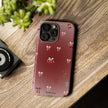Cherry Bow Phone Case — Cute Red Gradient Protective Cover