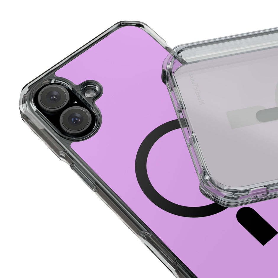 Clear Magnetic Phone Case Minimal Purple