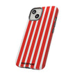 Red Striped Phone Case - Tough Cases for Stylish Protection