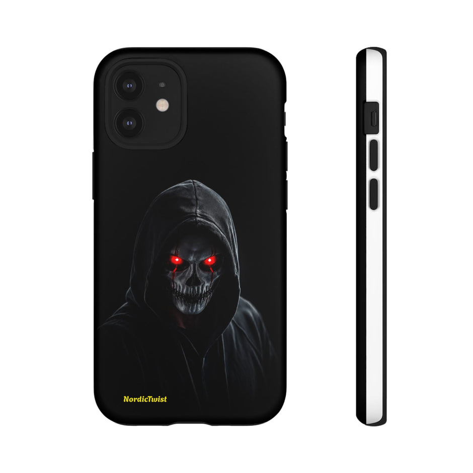 Tough Phone Case – Hooded Grim Reaper with Red Glowing Eyes