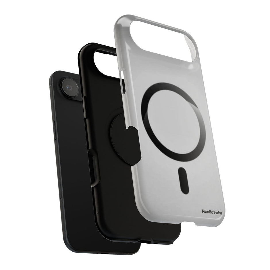 MagSafe Mobilskal – Grå Ringdesign
