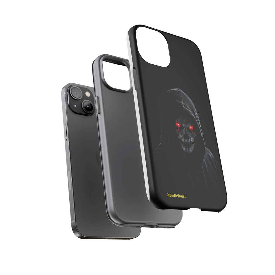 Tough Phone Case – Hooded Grim Reaper with Red Glowing Eyes