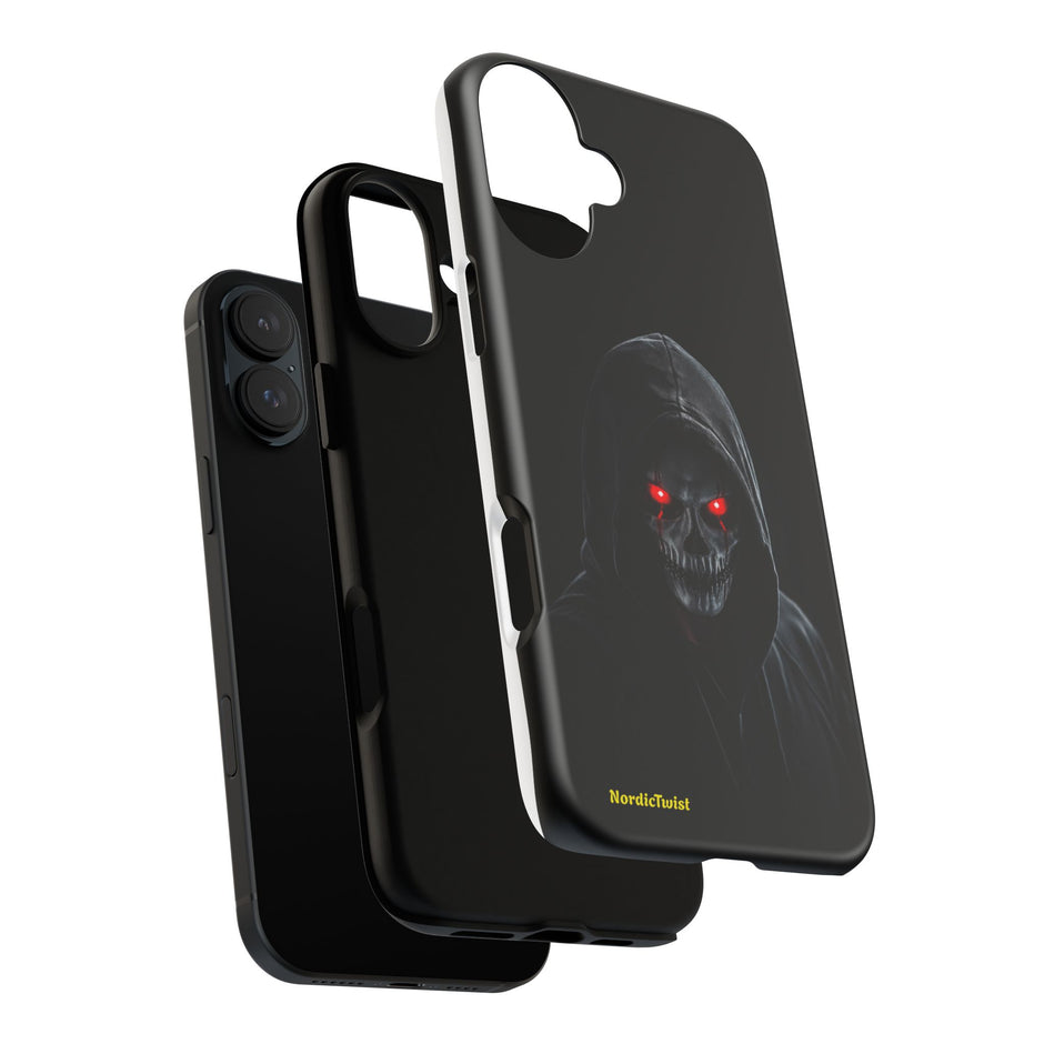 Tough Phone Case – Hooded Grim Reaper with Red Glowing Eyes