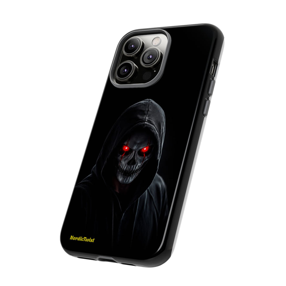 Tough Phone Case – Hooded Grim Reaper with Red Glowing Eyes