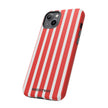 Red Striped Phone Case - Tough Cases for Stylish Protection