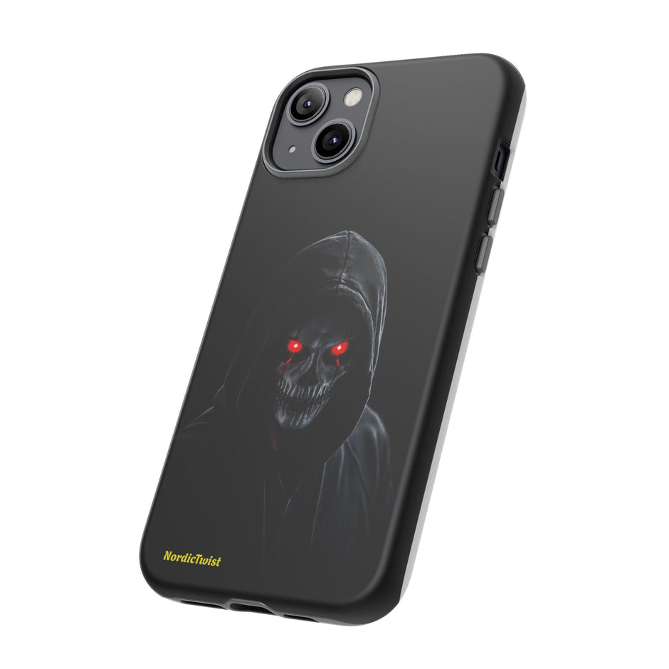 Tough Phone Case – Hooded Grim Reaper with Red Glowing Eyes