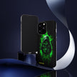 Tough Phone Case – Green Grim Reaper Skull Gothic Design