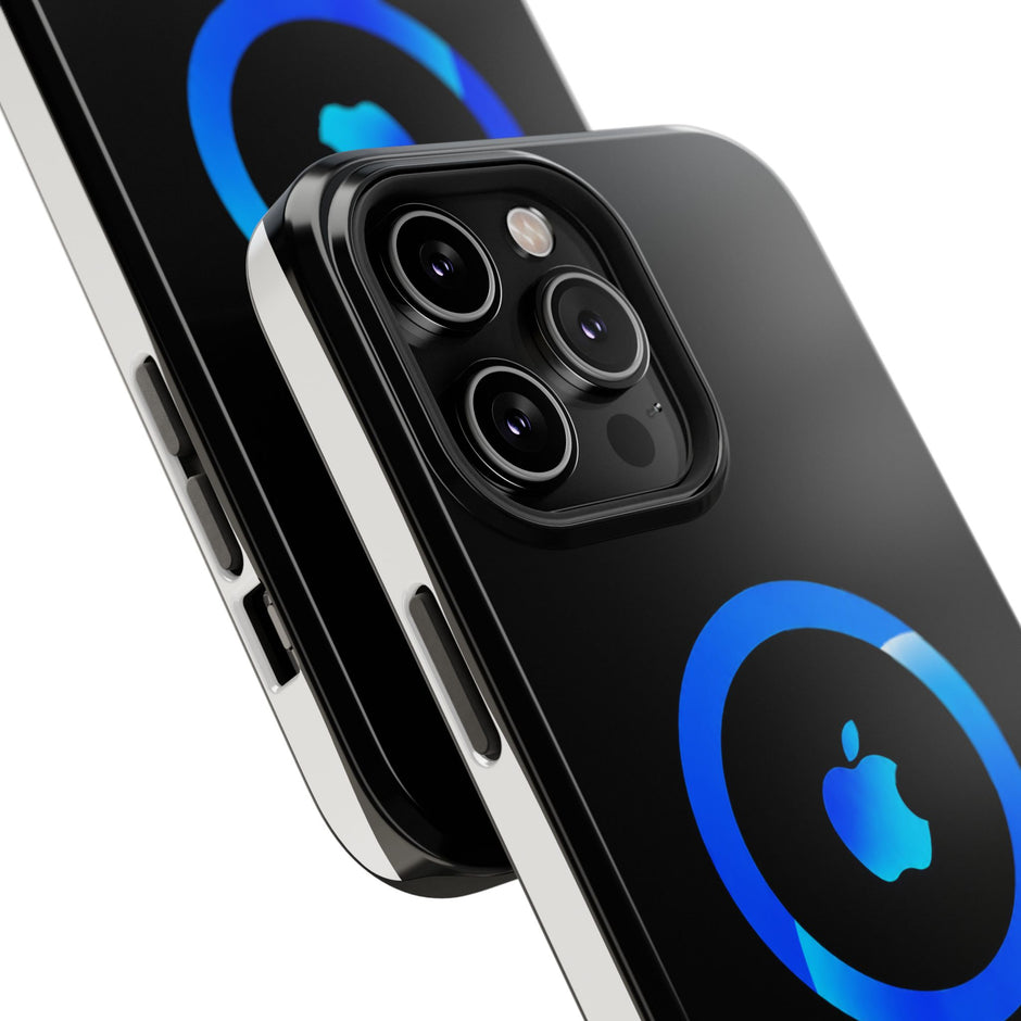 Stöttåligt MagSafe iPhone-skal – Blå Ring
