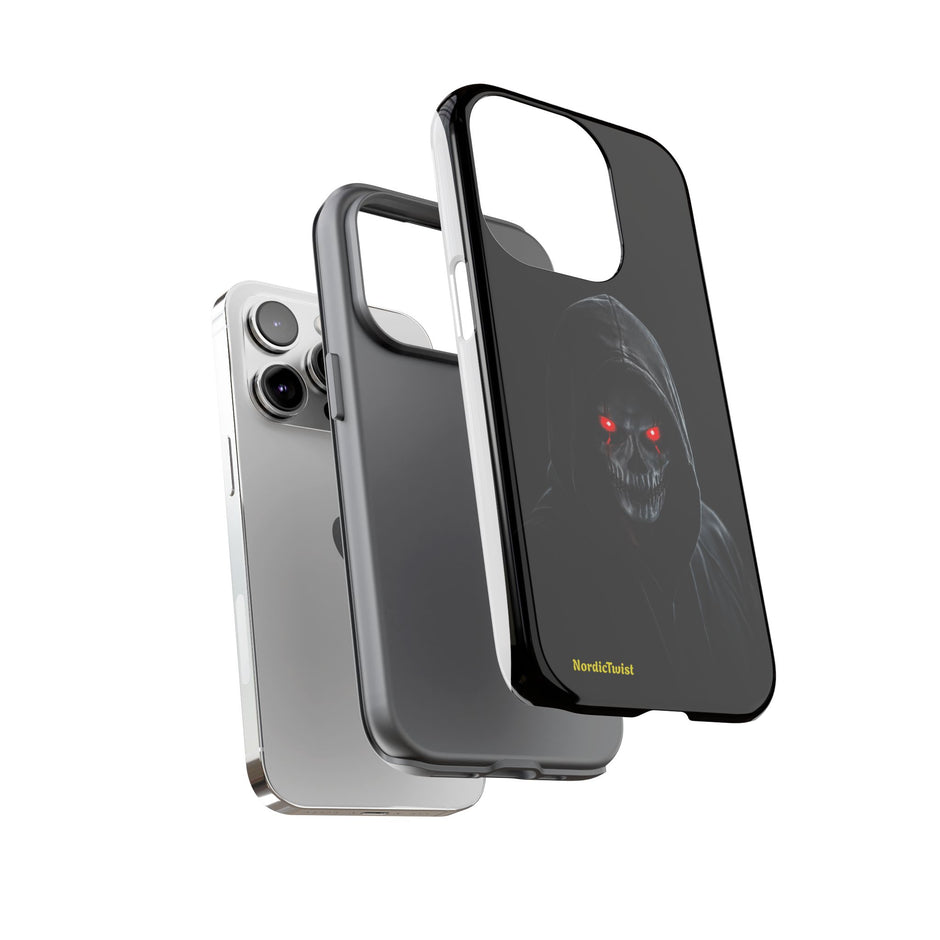 Tough Phone Case – Hooded Grim Reaper with Red Glowing Eyes