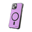 Clear Magnetic Phone Case Minimal Purple