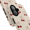 Cherry Pattern Phone Case — Cute Retro Red Cherries on Cream