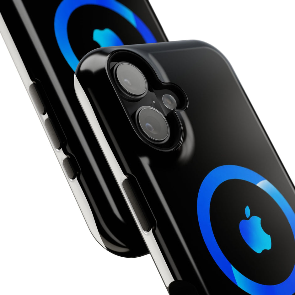 Stöttåligt MagSafe iPhone-skal – Blå Ring