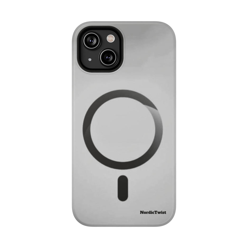 MagSafe Mobilskal – Grå Ringdesign