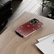 Cherry Bow Phone Case — Cute Red Gradient Protective Cover