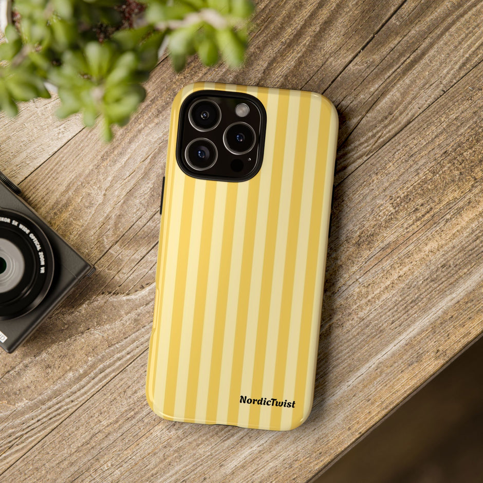 Yellow Stripe Tough Phone Case