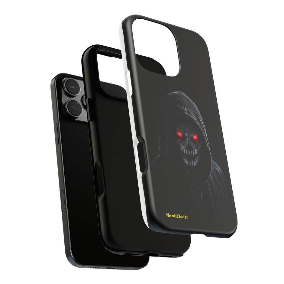 Tough Phone Case – Hooded Grim Reaper with Red Glowing Eyes