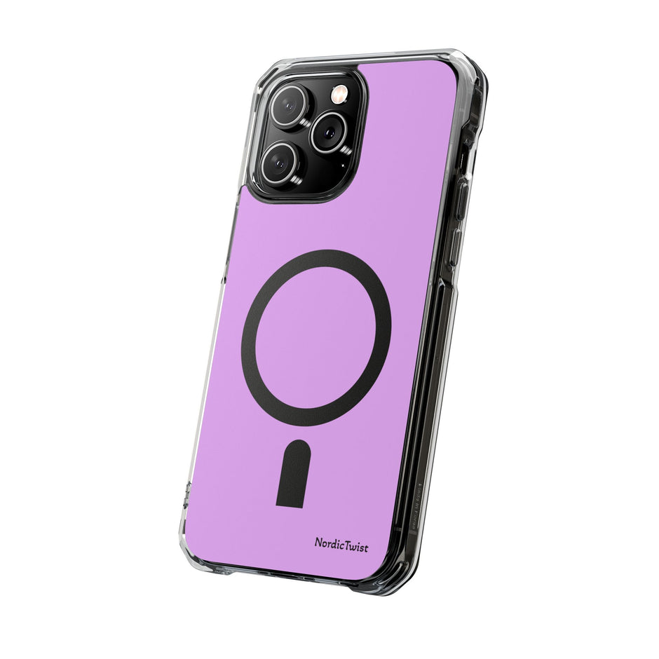 Clear Magnetic Phone Case Minimal Purple