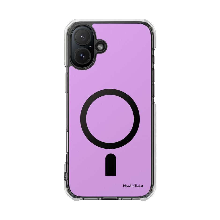 Clear Magnetic Phone Case Minimal Purple