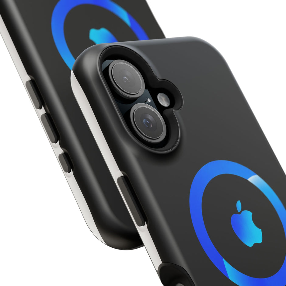 Stöttåligt MagSafe iPhone-skal – Blå Ring