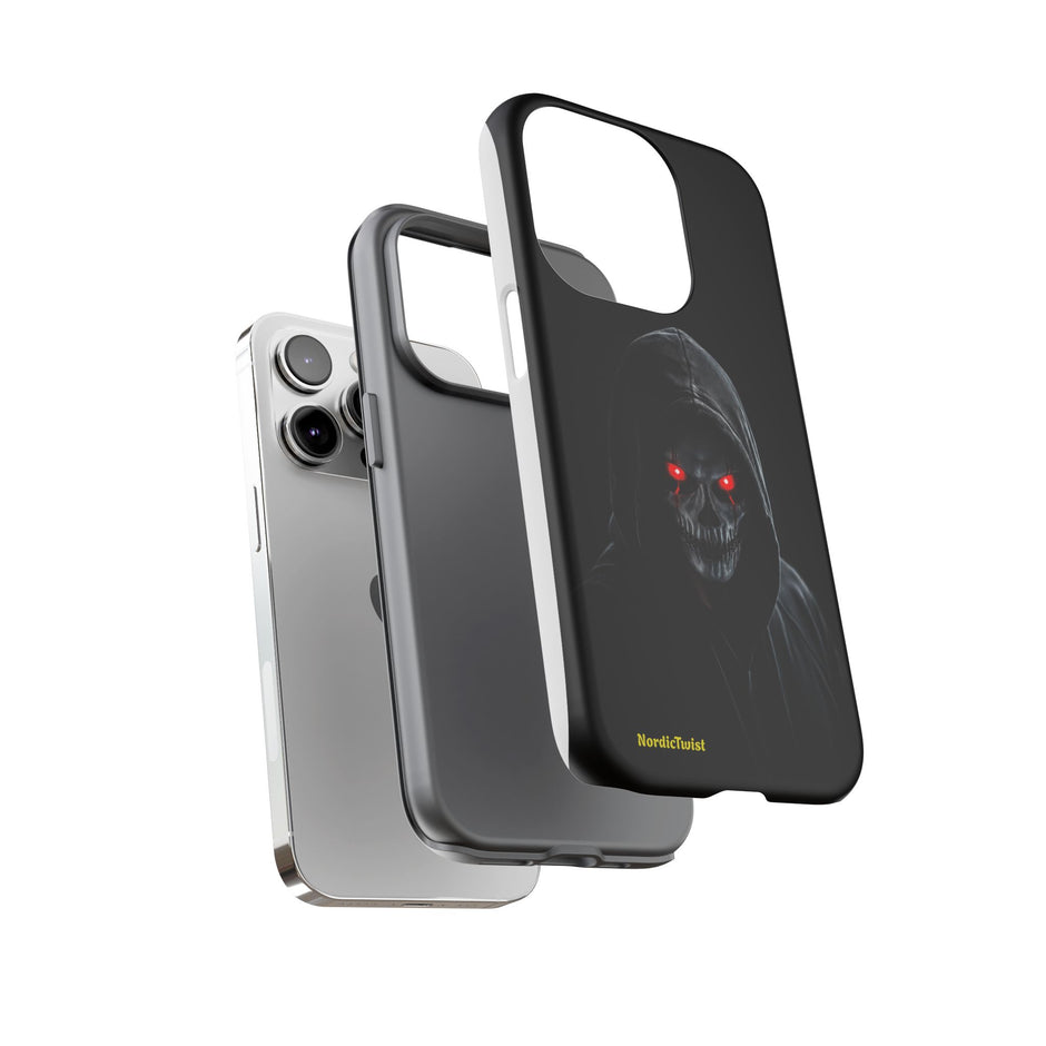 Tough Phone Case – Hooded Grim Reaper with Red Glowing Eyes