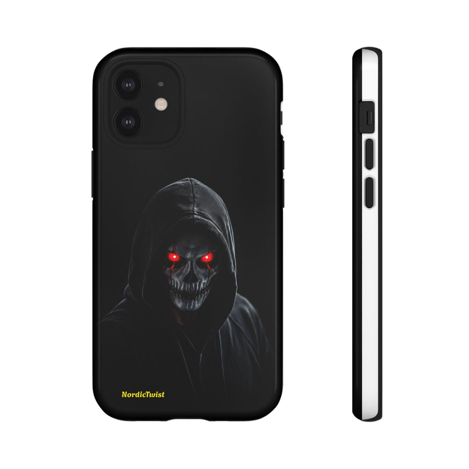 Tough Phone Case – Hooded Grim Reaper with Red Glowing Eyes