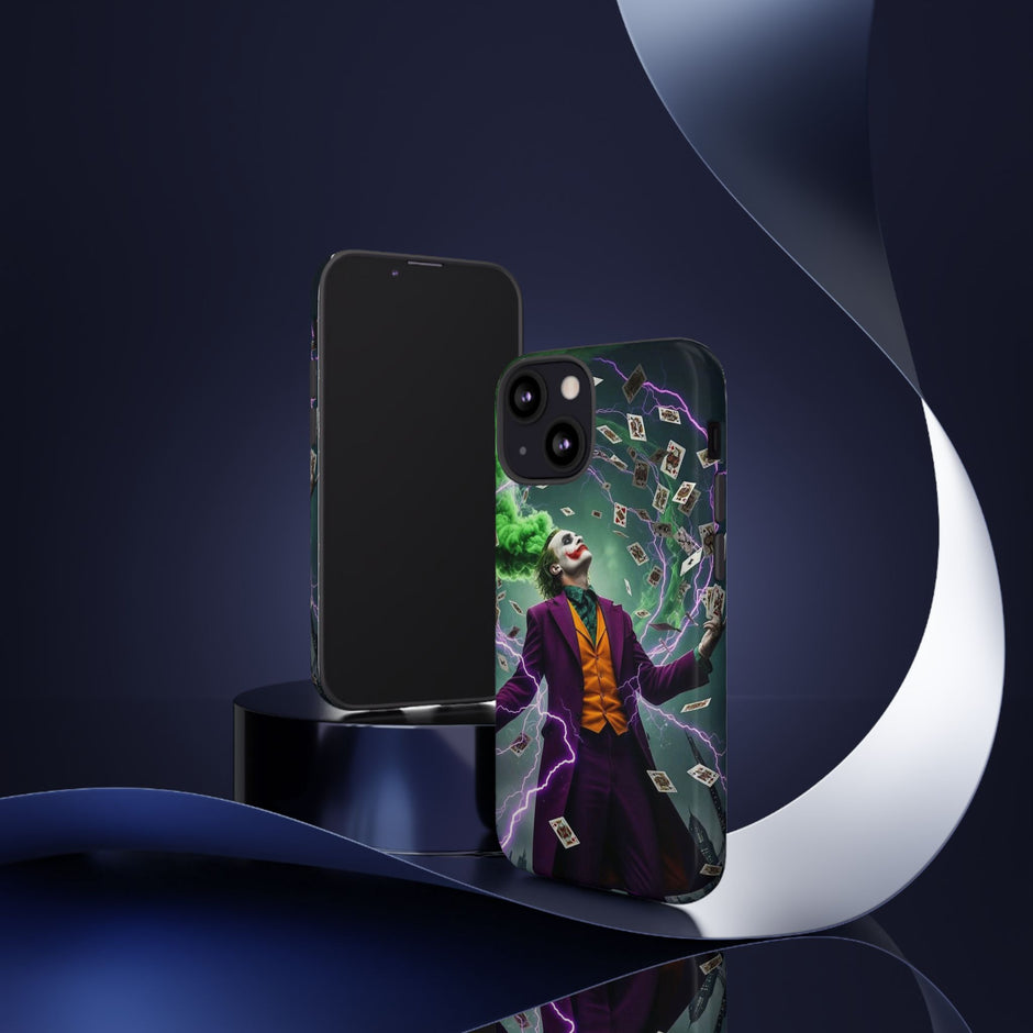 Joker Chaos Tough Phone Case — Electric Cards Graphic iPhone Case