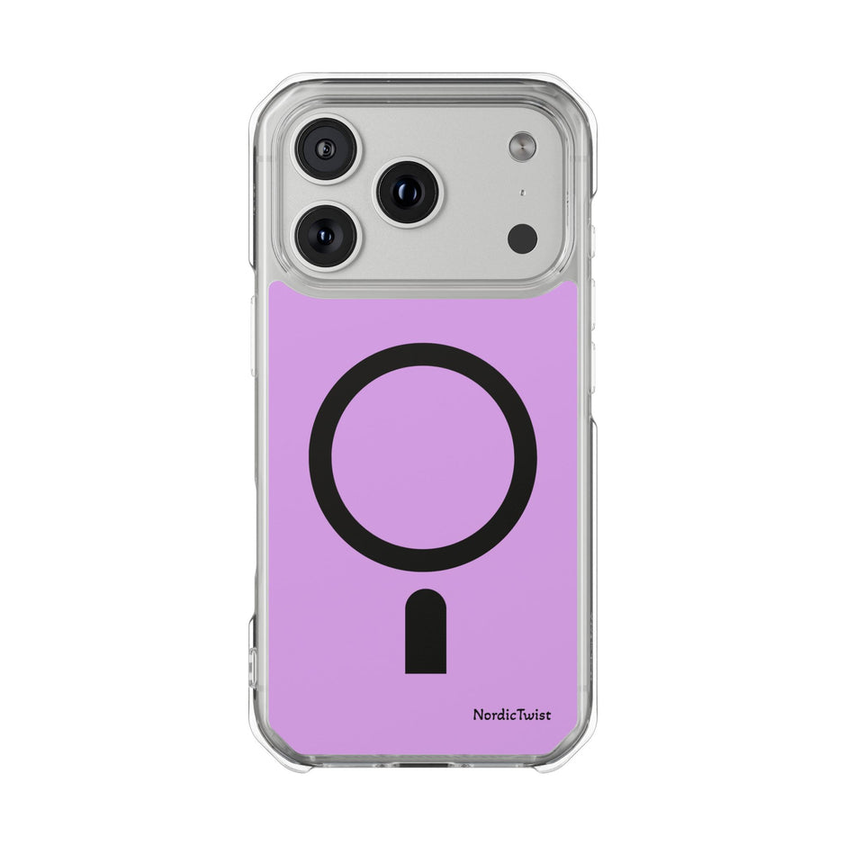 Clear Magnetic Phone Case Minimal Purple